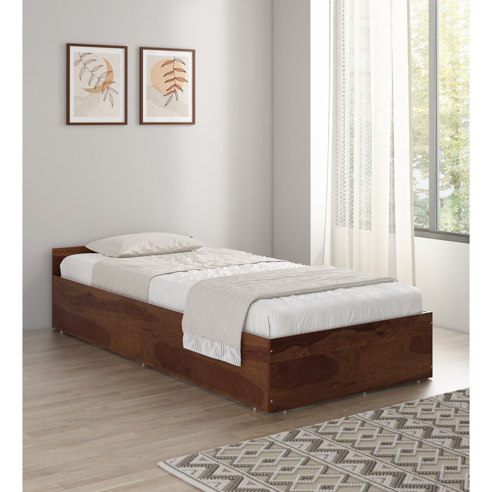 Sage Single Bed Without Storage - Sheesham